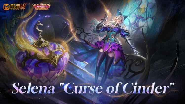 Tampilan Skin Zenith Selena “Curse of Cinder” Mobile Legends